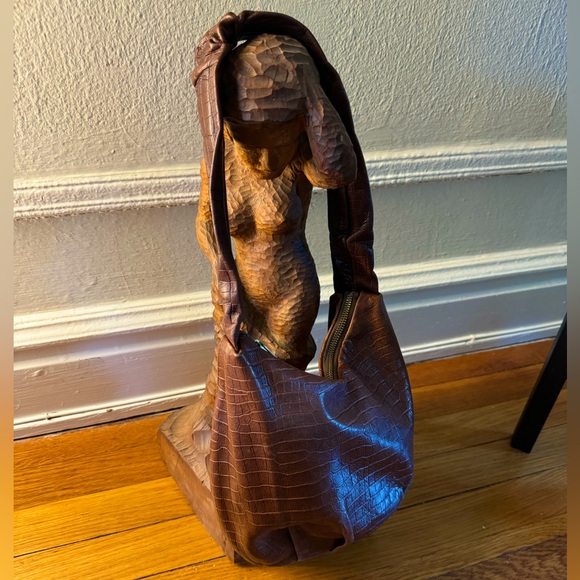 Georgia Jay Cloud Bag in Toffee Croc - Picture 3 of 14